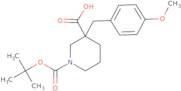 1-[(tert-Butyl)oxycarbonyl]-3-(4-methoxybenzyl)piperidine-3-carboxylic acid