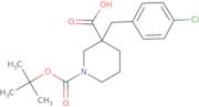 1-[(tert-Butyl)oxycarbonyl]-3-(4-chlorobenzyl)piperidine-3-carboxylic acid