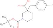 1-[(Tert-Butyl)Oxycarbonyl]-3-(4-Fluorobenzyl)Piperidine-3-Carboxylic Acid