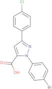 1-(4-Bromophenyl)-3-(4-chlorophenyl)-1H-pyrazole-5-carboxylic acid