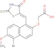 [[5-Bromo-6-methoxy-1-[(4-oxo-2thioxo-5-thiazolidinylidene)methyl]-2-naphthalenyl]oxy]-acetic acid