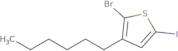 2-Bromo-3-hexyl-5-iodothiophene (stabilized with Copper chip)