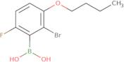 2-BroMo-3-butoxy-6-fluorophenylboronic acid