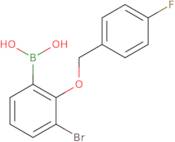 B-[3-Bromo-2-[(4-fluorophenyl)methoxy]phenyl]-Boronic acid