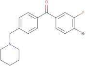 (4-Bromo-3-fluorophenyl)[4-(1-piperidinylmethyl)phenyl]methanone