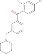 (4-Bromo-2-fluorophenyl)[3-(1-piperidinylmethyl)phenyl]methanone