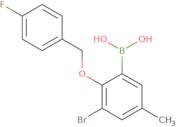 B-[3-Bromo-2-[(4-fluorophenyl)methoxy]-5-methylphenyl]-Boronic acid