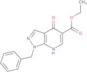 1-Benzyl-4-hydroxy-1H-pyrazolo[3,4-b]pyridine-5-carboxylic acid ethyl ester