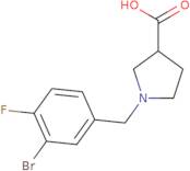 1-[(3-Bromo-4-fluorophenyl)methyl]pyrrolidine-3-carboxylic acid