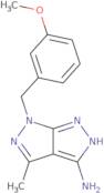 6-[(3-Methoxyphenyl)methyl]-4-methyl-5H,6H-[1,2]diazolo[3,4-c]pyrazol-3-amine