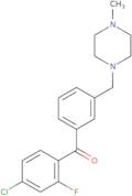(4-Chloro-2-fluorophenyl){3-[(4-methyl-1-piperazinyl)methyl]phenyl}methanone