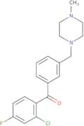 (2-Chloro-4-fluorophenyl){3-[(4-methyl-1-piperazinyl)methyl]phenyl}methanone
