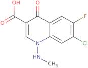 7-Chloro-6-fluoro-1-(methylamino)-4-oxo-1,4-dihydro-3-quinolinecarboxylic acid