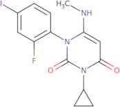 3-cyclopropyl-1-(2-fluoro-4-iodophenyl)-6-(methylamino)pyrimidine-2,4(1H,3H)-dione