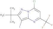 7-Chloro-3-iodo-2-(2-methyl-2-propanyl)-5-(trifluoromethyl)pyrazolo[1,5-a]pyrimidine