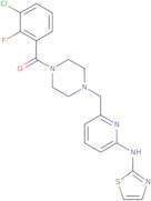 6-[[4-(3-Chloro-2-fluorobenzoyl)piperazin-1-yl]methyl]-N-(thiazol-2-yl)pyridin-2-amine