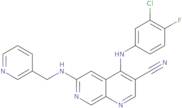 4-[(3-Chloro-4-fluorophenyl)amino]-6-[(3-pyridinylmethyl)amino]-1,7-naphthyridine-3-carbonitrile