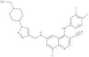 8-Chloro-4-[(3-chloro-4-fluorophenyl)amino]-6-[[[1-(1-ethylpiperidin-4-yl)-1H-1,2,3-triazol-4-yl]methyl]amino]quinoline-3-carbonitri le