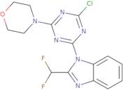 4-[4-chloro-6-[2-(difluoromethyl)benzimidazol-1-yl]-1,3,5-tr