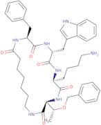 Cyclo-Somatostatin acetate salt Cyclo(-7-aminoheptanoyl-Phe-D-Trp-Lys-Thr(Bzl)) acetate salt