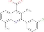 2-(3-Chlorophenyl)-3,8-dimethylquinoline-4-carboxylic acid