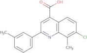 7-Chloro-8-methyl-2-(3-methylphenyl)quinoline-4-carboxylic acid