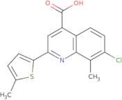 7-Chloro-8-methyl-2-(5-methylthien-2-yl)quinoline-4-carboxylic acid