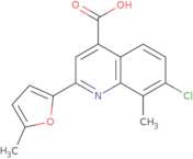 7-Chloro-8-methyl-2-(5-methyl-2-furyl)quinoline-4-carboxylic acid