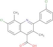 7-Chloro-2-(3-chlorophenyl)-3,8-dimethylquinoline-4-carboxylic acid