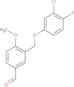 3-[(3-Chloro-4-fluorophenoxy)methyl]-4-methoxybenzaldehyde