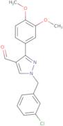 1-(3-Chlorobenzyl)-3-(3,4-dimethoxyphenyl)-1H-pyrazole-4-carbaldehyde