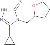 5-Cyclopropyl-4-(tetrahydrofuran-2-ylmethyl)-4H-1,2,4-triazole-3-thiol