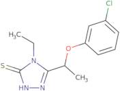 5-[1-(3-Chlorophenoxy)ethyl]-4-ethyl-4H-1,2,4-triazole-3-thiol