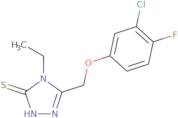 5-[(3-Chloro-4-fluorophenoxy)methyl]-4-ethyl-4H-1,2,4-triazole-3-thiol