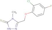 5-[(2-Chloro-4-fluorophenoxy)methyl]-4-methyl-4H-1,2,4-triazole-3-thiol