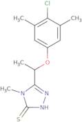 5-[1-(4-Chloro-3,5-dimethylphenoxy)ethyl]-4-methyl-4H-1,2,4-triazole-3-thiol