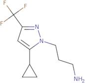 3-[5-Cyclopropyl-3-(trifluoromethyl)-1H-pyrazol-1-yl]propan-1-amine