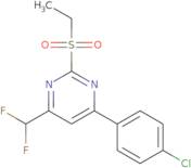 4-(4-Chlorophenyl)-6-(difluoromethyl)-2-(ethylsulfonyl)pyrimidine