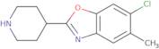 6-Chloro-5-methyl-2-piperidin-4-yl-1,3-benzoxazole