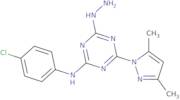 N-(4-Chlorophenyl)-4-(3,5-dimethyl-1H-pyrazol-1-yl)-6-hydrazino-1,3,5-triazin-2-amine