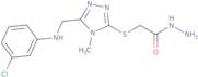 2-[(5-{[(3-Chlorophenyl)amino]methyl}-4-methyl-4H-1,2,4-triazol-3-yl)thio]acetohydrazide