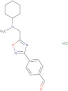 4-(5-{[Cyclohexyl(methyl)amino]methyl}-1,2,4-oxadiazol-3-yl)benzaldehyde hydrochloride