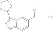 6-(Chloromethyl)-3-tetrahydrofuran-2-yl[1,2,4]triazolo[4,3-a]pyridine hydrochloride