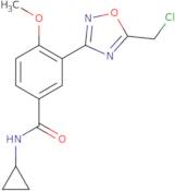 3-[5-(Chloromethyl)-1,2,4-oxadiazol-3-yl]-N-cyclopropyl-4-methoxybenzamide