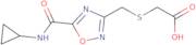 [({5-[(Cyclopropylamino)carbonyl]-1,2,4-oxadiazol-3-yl}methyl)thio]acetic acid