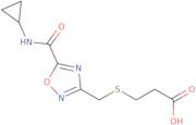 3-[({5-[(Cyclopropylamino)carbonyl]-1,2,4-oxadiazol-3-yl}methyl)thio]propanoic acid