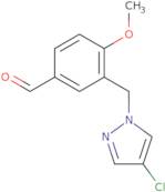 3-[(4-Chloro-1H-pyrazol-1-yl)methyl]-4-methoxybenzaldehyde