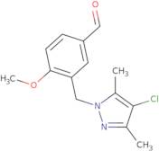 3-[(4-Chloro-3,5-dimethyl-1H-pyrazol-1-yl)methyl]-4-methoxybenzaldehyde