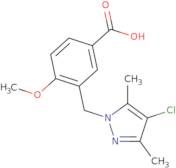 3-[(4-Chloro-3,5-dimethyl-1H-pyrazol-1-yl)methyl]-4-methoxybenzoic acid