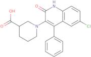 1-(6-Chloro-2-oxo-4-phenyl-1,2-dihydroquinolin-3-yl)piperidine-3-carboxylic acid